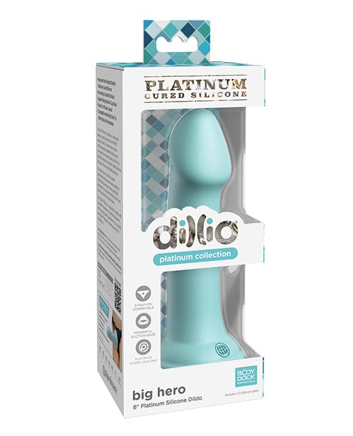 Pipedream Products Dillio Platinum 6" Big Hero Silicone Dildo Teal Dildos