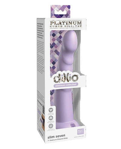 Pipedream Products Dillio Platinum 7" Slim Seven Silicone Dildo Purple Dildos