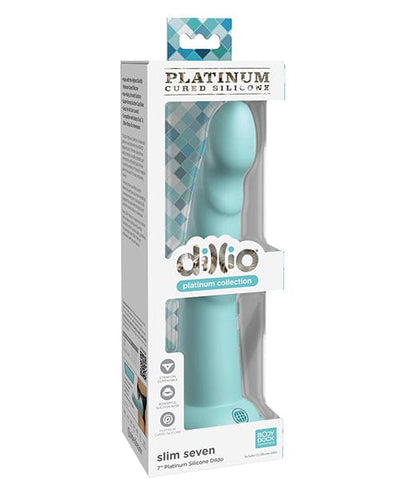 Pipedream Products Dillio Platinum 7" Slim Seven Silicone Dildo Teal Dildos