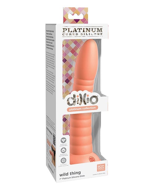 Pipedream Products Dillio Platinum 7" Wild Thing Silicone Dildo Peach Dildos