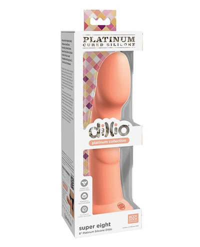 Pipedream Products Dillio Platinum 8" Super Eight Silicone Dildo Peach Dildos