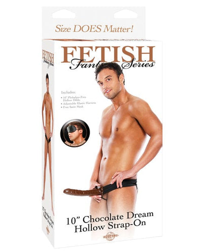 Pipedream Products Fetish Fantasy Series 10" Chocolate Dream Hollow Strap On Dildos