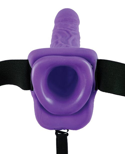 Pipedream Products Fetish Fantasy Series 7" Vibrating Hollow Strap On with Balls Dildos