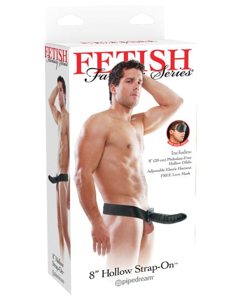 Pipedream Products Fetish Fantasy Series 8" Hollow Strap On Black Dildos