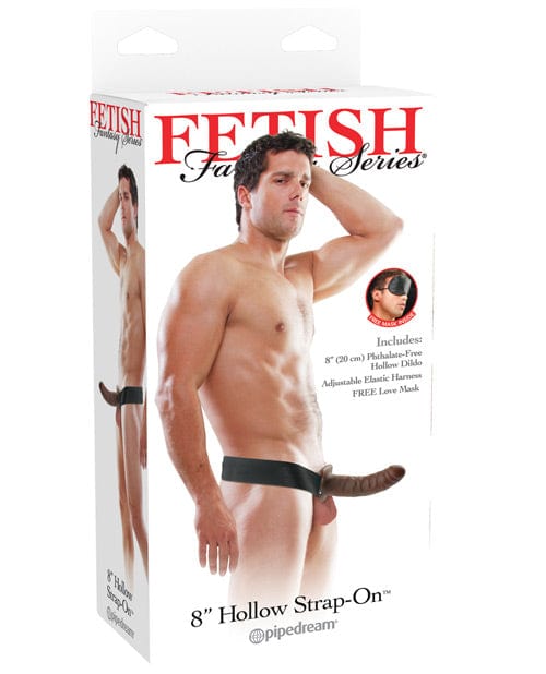 Pipedream Products Fetish Fantasy Series 8" Hollow Strap On Brown Dildos