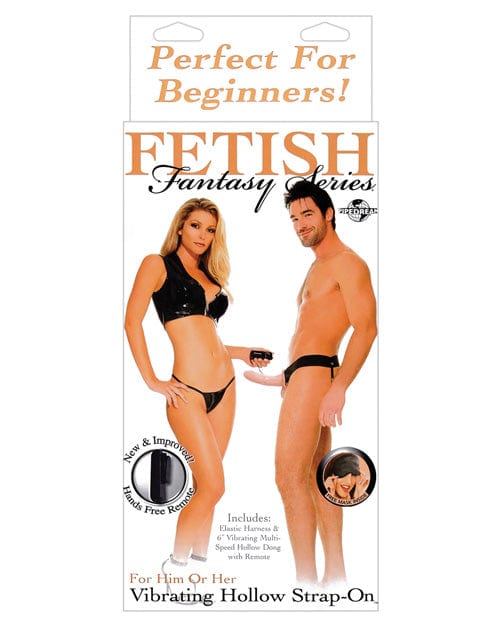 Pipedream Products Fetish Fantasy Series For Him Or Her Vibrating Hollow Strap On Flesh Dildos