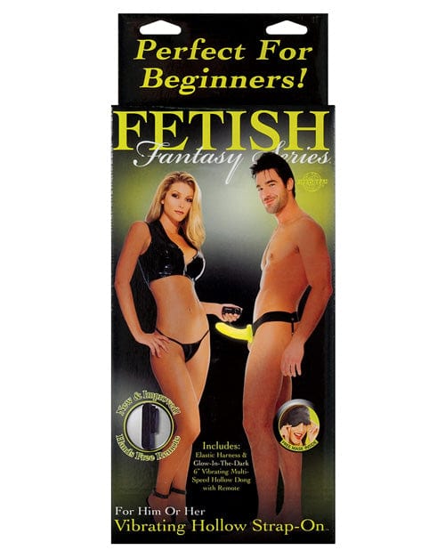 Pipedream Products Fetish Fantasy Series For Him Or Her Vibrating Hollow Strap On Glow In The Dark Dildos