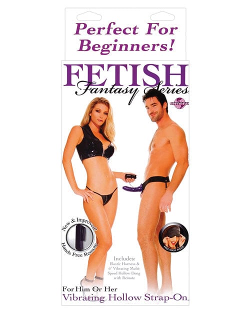 Pipedream Products Fetish Fantasy Series For Him Or Her Vibrating Hollow Strap On Purple Dildos