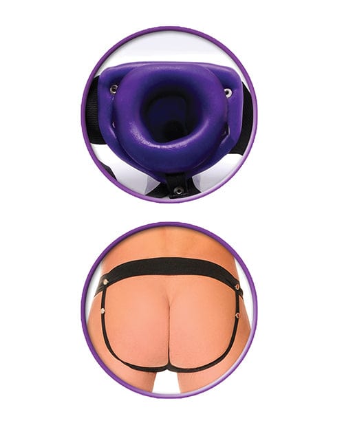 Pipedream Products Fetish Fantasy Series Him Or Her Hollow Strap On - Purple Dildos
