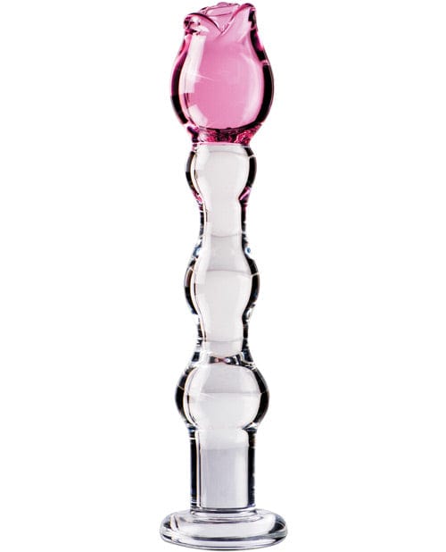 Pipedream Products Icicles No. 12 Hand Blown Glass Massager - Clear with Rose Tip Dildos