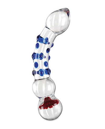 Pipedream Products Icicles No. 18 Hand Blown Glass Massager - Clear with Blue Knobs Dildos