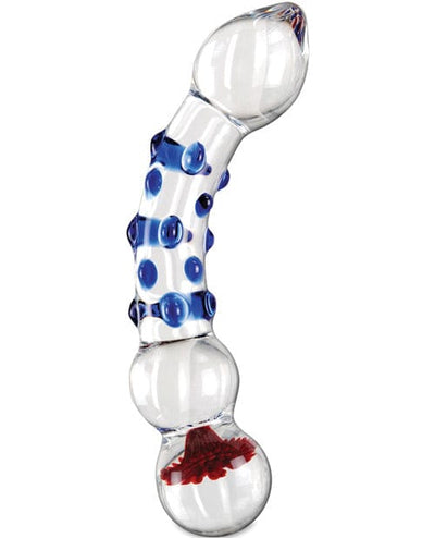 Pipedream Products Icicles No. 18 Hand Blown Glass Massager - Clear with Blue Knobs Dildos