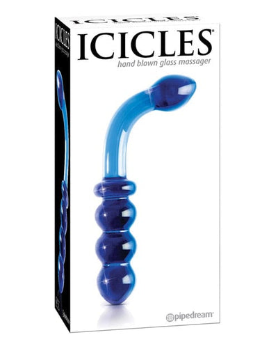 Pipedream Products Icicles No. 31 Hand Blown Glass - Blue G Spot Dildos