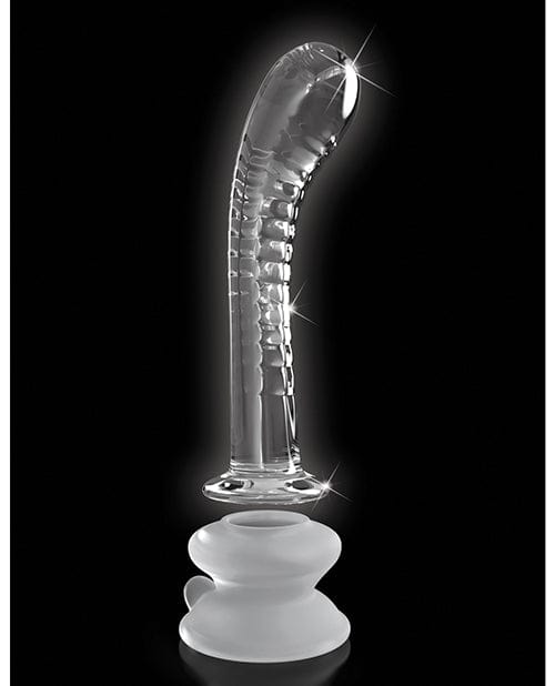 Icicles No. 88 Hand Blown Glass G-Spot Massager with Suction Cup - Clear