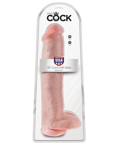 Pipedream Products King Cock 15" Cock with Balls Flesh Dildos