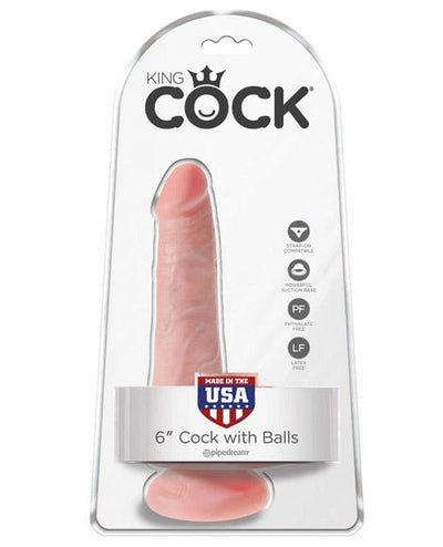 Pipedream Products King Cock 6" Cock with Balls Flesh Dildos