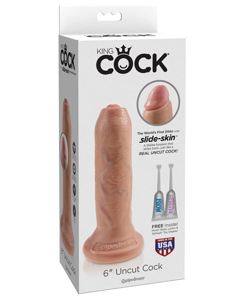 Pipedream Products King Cock 6" Uncut Dildo Flesh Dildos