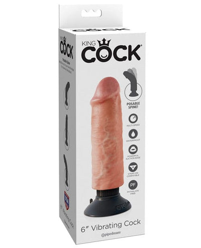 Pipedream Products King Cock 6" Vibrating Cock Flesh Dildos