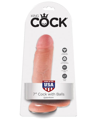 Pipedream Products King Cock 7" Cock with Balls Flesh Dildos
