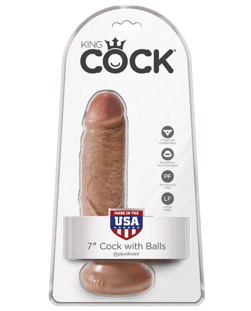 Pipedream Products King Cock 7" Cock with Balls Tan Dildos