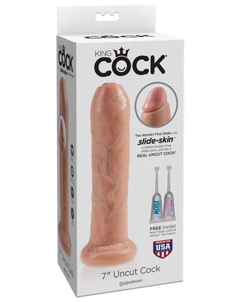 Pipedream Products King Cock 7" Uncut Dildo Flesh Dildos