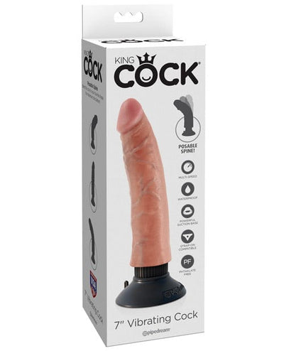 Pipedream Products King Cock 7" Vibrating Cock Flesh Dildos