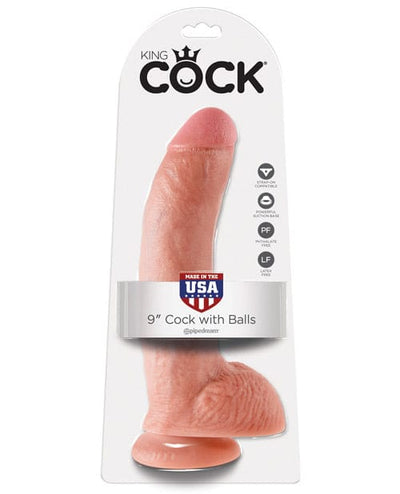 Pipedream Products King Cock 9" Cock with Balls Flesh Dildos