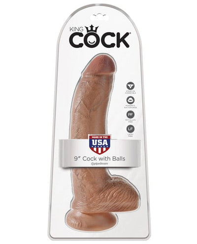 Pipedream Products King Cock 9" Cock with Balls Tan Dildos