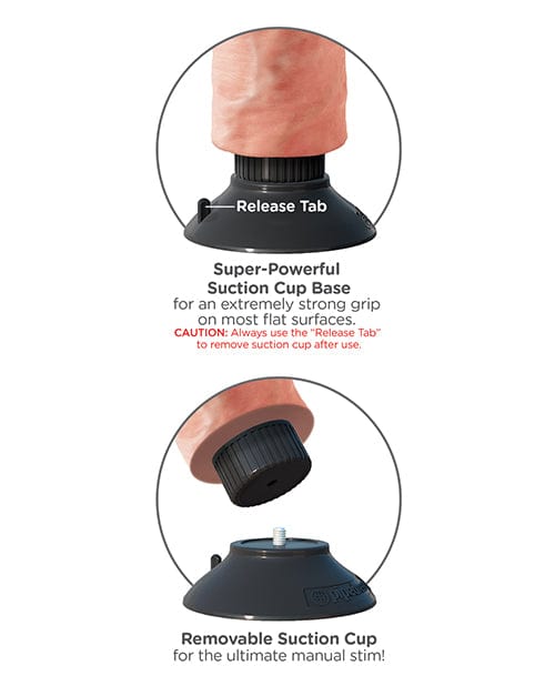 King Cock 9" Vibrating Cock - Flesh