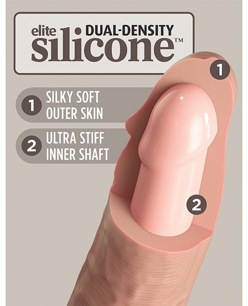 Pipedream Products King Cock Elite 8" Dual Density Silicone Cock Dildos