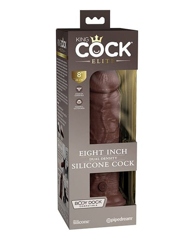 Pipedream Products King Cock Elite 8" Dual Density Silicone Cock Brown Dildos