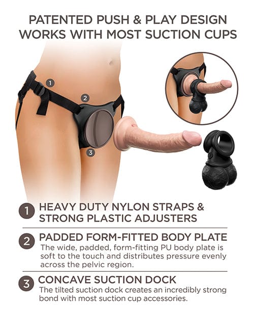 Pipedream Products King Cock Elite Ultimate Vibrating Silicone Body Dock Kit with Remote Dildos