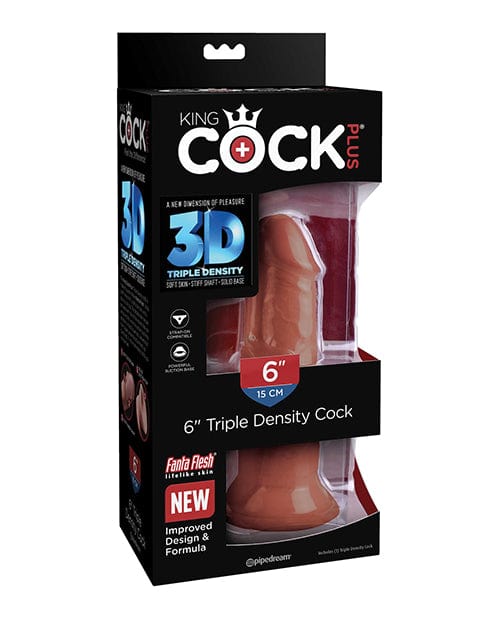 Pipedream Products King Cock Plus 6" Triple Density Cock - Brown Dildos