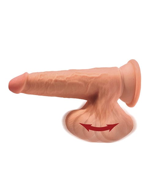 Pipedream Products King Cock Plus 7" Triple Density Cock with Swinging Balls - Tan Dildos