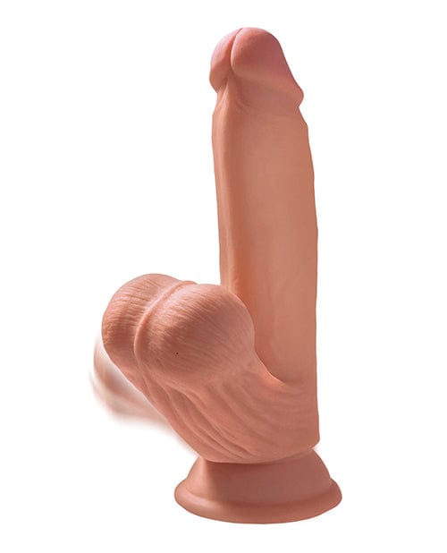 Pipedream Products King Cock Plus 7" Triple Density Cock with Swinging Balls - Tan Dildos