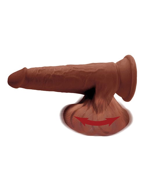 Pipedream Products King Cock Plus 8" Triple Density Cock with Swinging Balls - Brown Dildos
