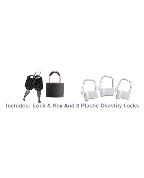 Pipedream Products Fantasy C-Ringz Hardcore Silicone Cock Blocker - Black Kink &amp; BDSM