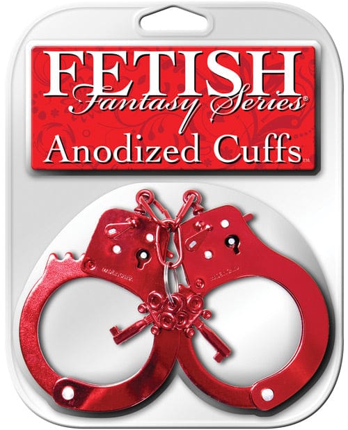 Pipedream Products Fetish Fantasy Series Anodized Cuffs Red Kink &amp; BDSM