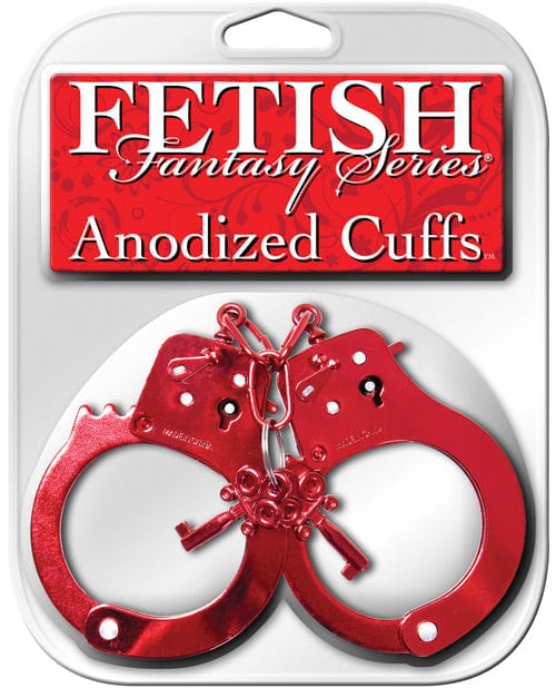 Pipedream Products Fetish Fantasy Series Anodized Cuffs Red Kink & BDSM