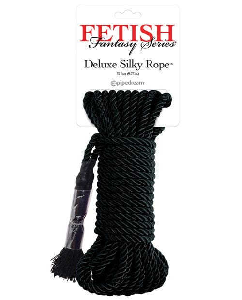 Pipedream Products Fetish Fantasy Series Deluxe Silk Rope Black Kink & BDSM