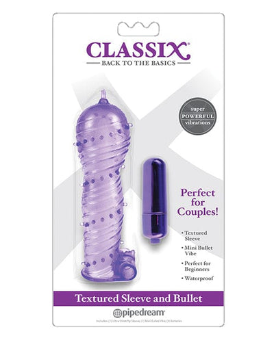 Pipedream Products Classix Textured Sleeve & Bullet Purple Penis Toys