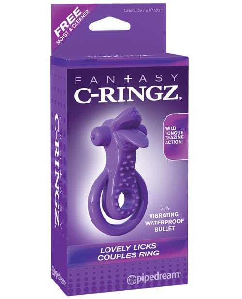 Pipedream Products Fantasy C-Ringz Lovely Licks Couples Ring - Purple Penis Toys