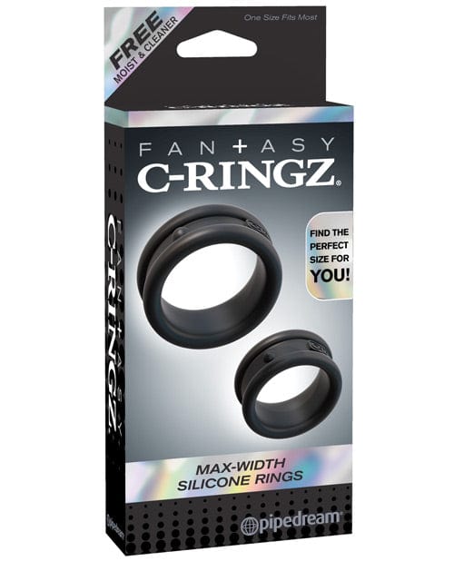 Pipedream Products Fantasy C-Ringz Max Width Silicone Rings - Black Penis Toys