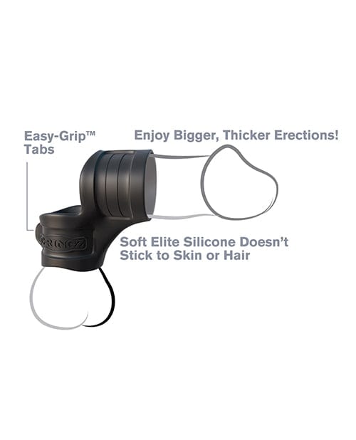 Pipedream Products Fantasy C-Ringz Mr. Big Cock Ring &amp; Ball Stretcher - Black Penis Toys