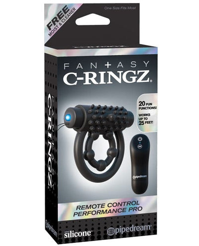 Pipedream Products Fantasy C-Ringz Remote Control Performance Pro - Black Penis Toys