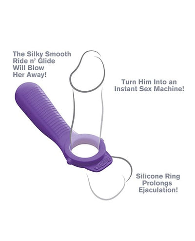 Pipedream Products Fantasy C-Ringz Ride N' Glide Couples Ring - Purple Penis Toys