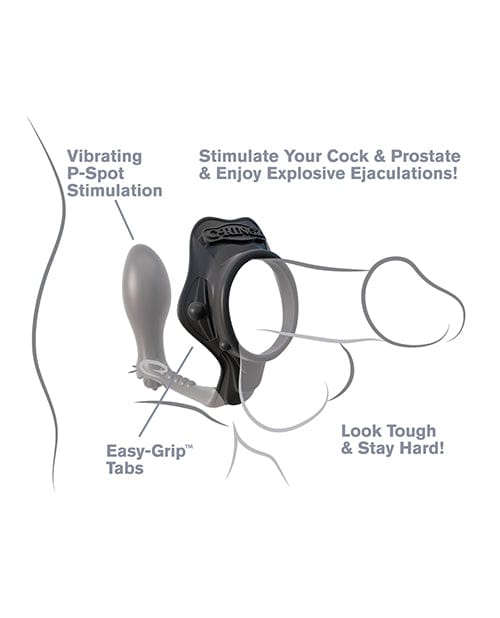 Pipedream Products Fantasy C-Ringz Rock Hard Ass-gasm Vibrating Ring - Black Penis Toys