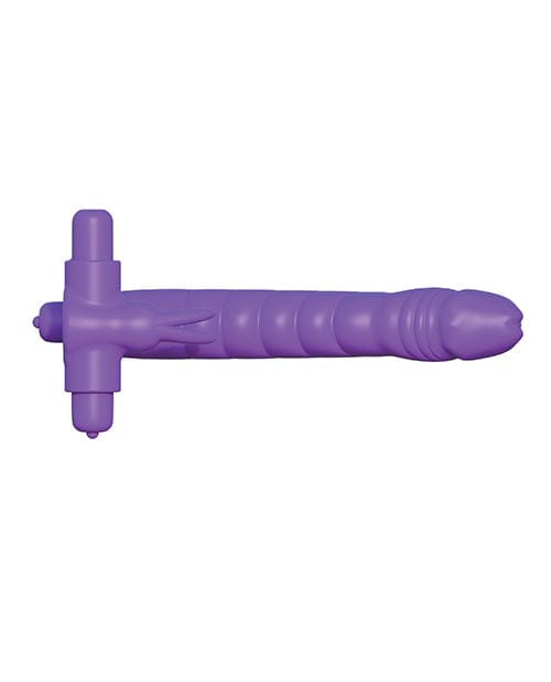 Pipedream Products Fantasy C-Ringz Silicone Double Pene Rabbit - Purple Penis Toys