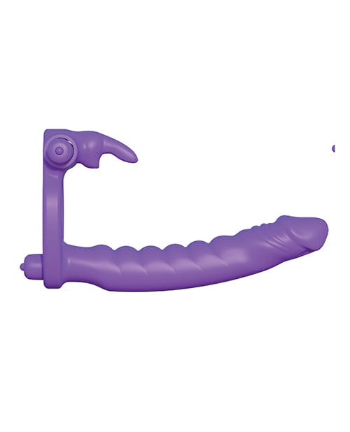Pipedream Products Fantasy C-Ringz Silicone Double Pene Rabbit - Purple Penis Toys