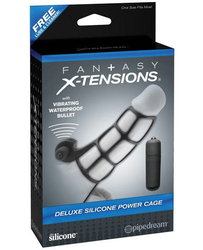 Pipedream Products Fantasy X-tensions Deluxe Silicone Power Cage - Black Penis Toys
